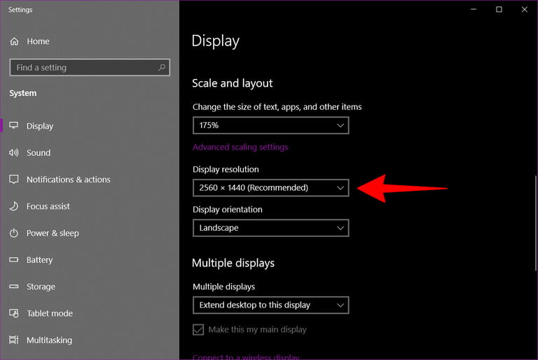 Windows 10 Change Display Resolution